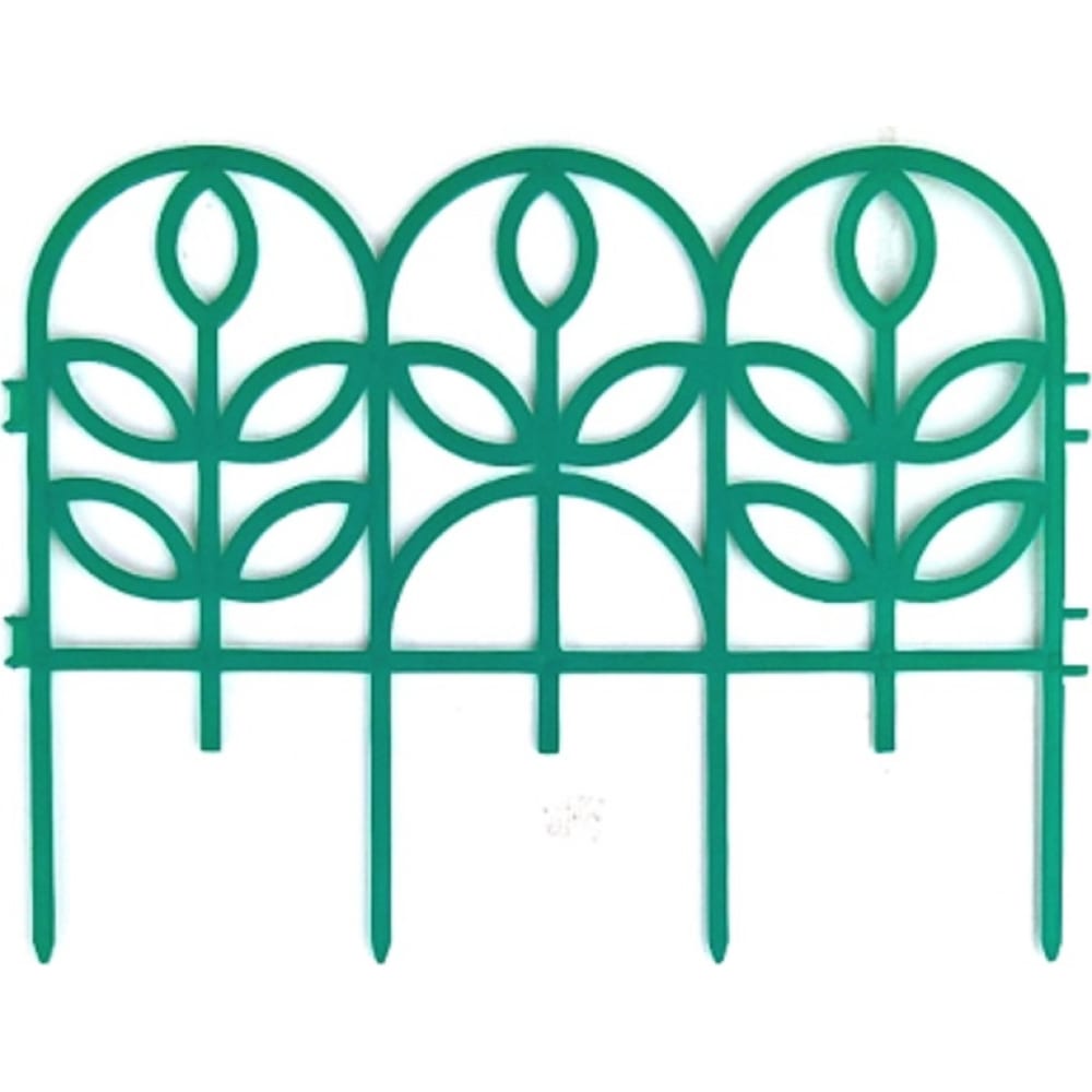 фото Декоративный забор дачная мозаика флора изумрудный "ажурный" 14186