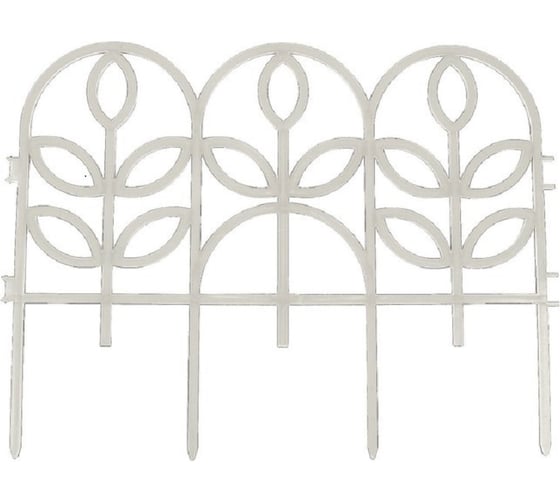 Изображение товара Декоративный заборчик Дачная мозаика Флора "Ажурный" белый 10600