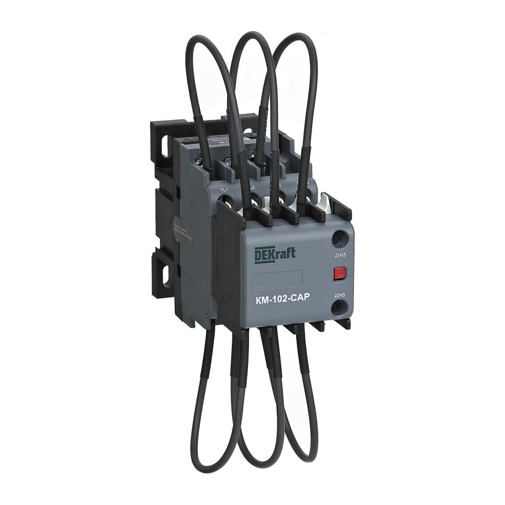 Изображение товара Контактор конденсаторый DEKraft 25кВАр, 110В, AC6b, 2НО серии КМ-102-CAP 22440DEK