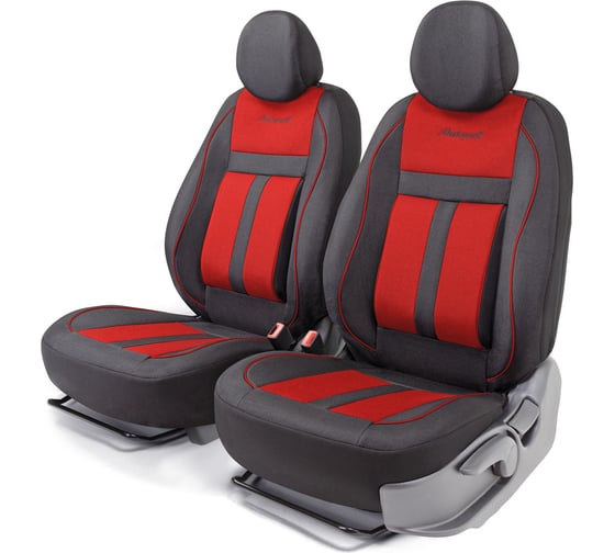 Изображение товара Получехлы на передние сиденья AUTOPROFI CUSHION COMFORT CUS-0405 BK/RD
