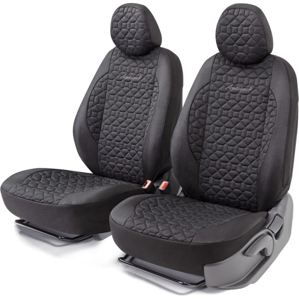 Получехлы на передние сиденья AUTOPROFI накидки на передние сиденья car performance 2 шт алькантара ромб красный