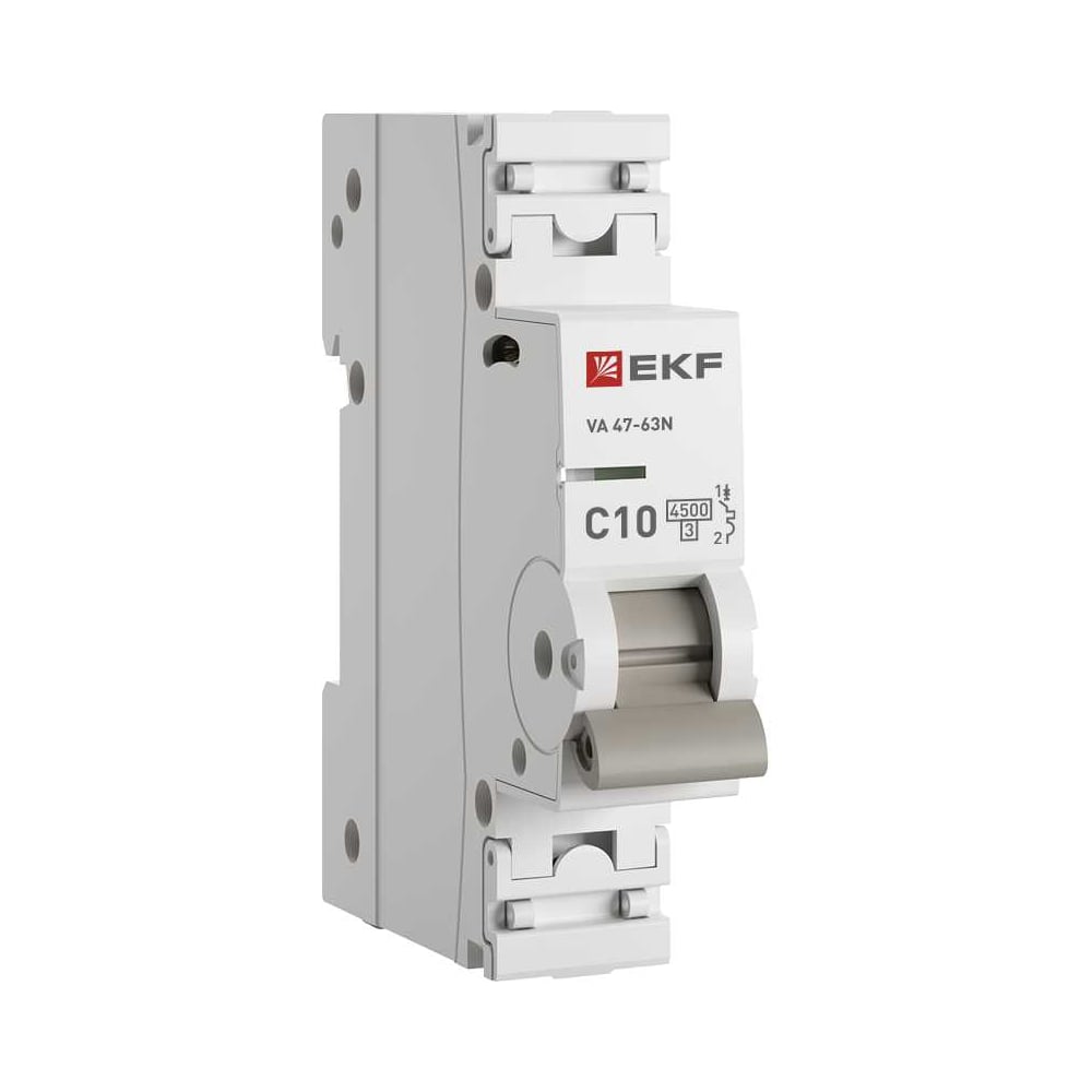Изображение товара Автоматический выключатель EKF ВА 47-63N 1P 10А C 4,5 кА PROXIMA