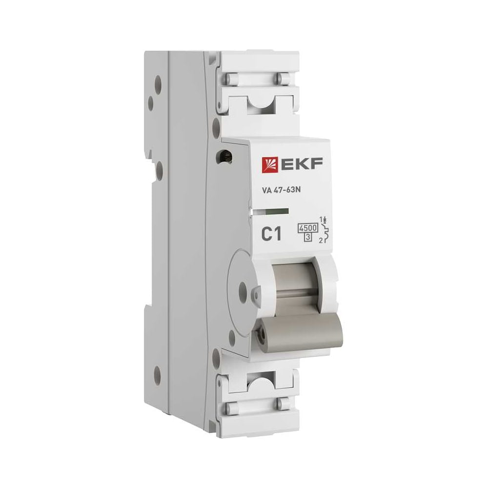 Изображение товара Автоматический выключатель EKF ВА 47-63N 1P 1А (C) 4,5 кА PROXIMA M634101C