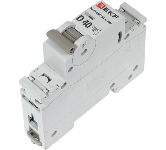 Изображение товара Автоматический выключатель EKF ВА 47-63N 1P 40А (D) 4,5 кА PROXIMA M634140D