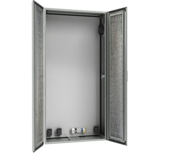 Изображение товара Уличный термошкаф с обогревом и вентиляцией АМАДОН внешние габариты, мм: Ш1000 х В2000 х Г400. ТШВ133-100.200.40-ST