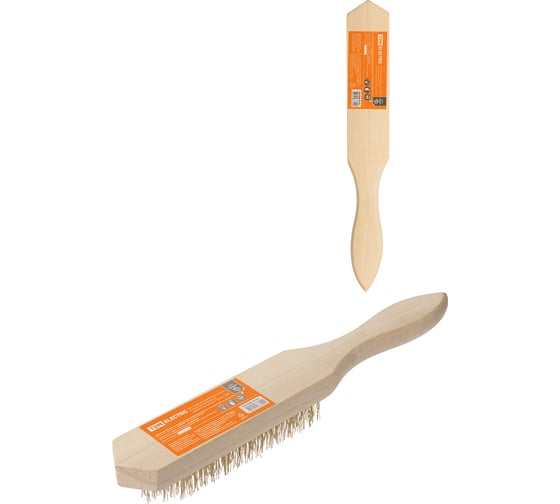 Изображение товара Щетка ручная TDM ELECTRIC деревянный корпус, 6-рядная, металлическая проволочная щетина, "Гранит", SQ1096-0102