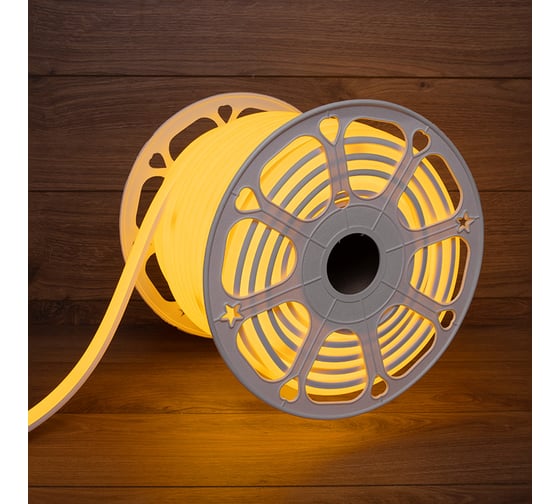 Изображение товара Гибкий неон NEON-NIGHT LED SMD форма-D 16х16мм желтый 120 LED/м бухта 50м 131-081