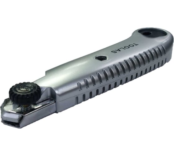 Изображение товара Нож TOOLAS 18мм, с выдвижнымм лезвиями + 4 лезвия, металл 00000009637