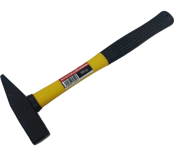 Изображение товара Молоток слесарный с фибергассовой ручкой TOOLAS Эконом 300 гр 00011353