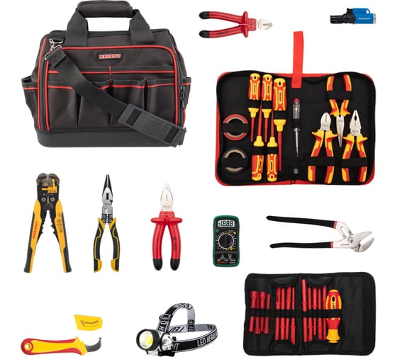 Изображение товара Набор инструментов электрика REXANT 29 предметов 12-4694-2