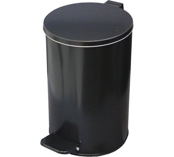 Изображение товара Урна с педалью Титан Мета 10л, черный 4607078089690