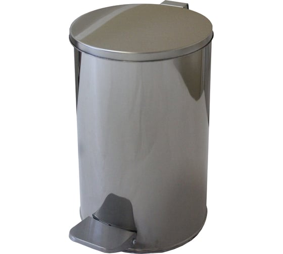 Изображение товара Урна с педалью Титан Мета 10л, хром 4607078089683