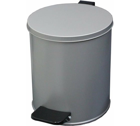 Изображение товара Урна с педалью Титан Мета 7л, серый 4607078089591