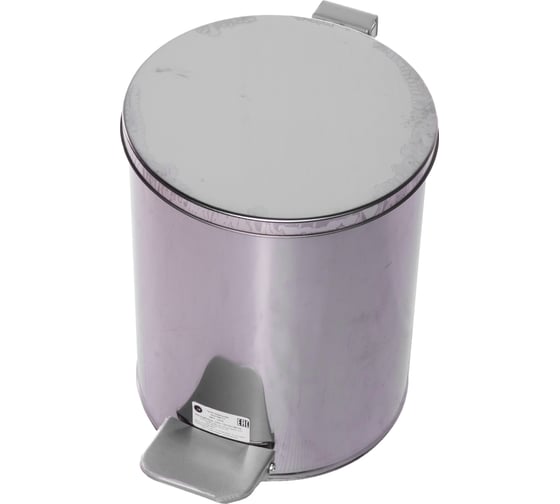 Изображение товара Урна с педалью Титан Мета 7л, хром 4607078089638