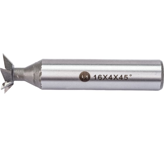Изображение товара Фреза для пазов ласточкин хвост (16x60x4х12 мм; 45°; Z=6; DIN1833; прямой конус, HSS 6542) ИНСТУЛС 00001179958