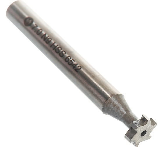 Изображение товара Фреза для пазов сегментных шпонок (7х50 мм; ц/х; Р6М5; Z= 6; DIN850) ИНСТУЛС 00001261600