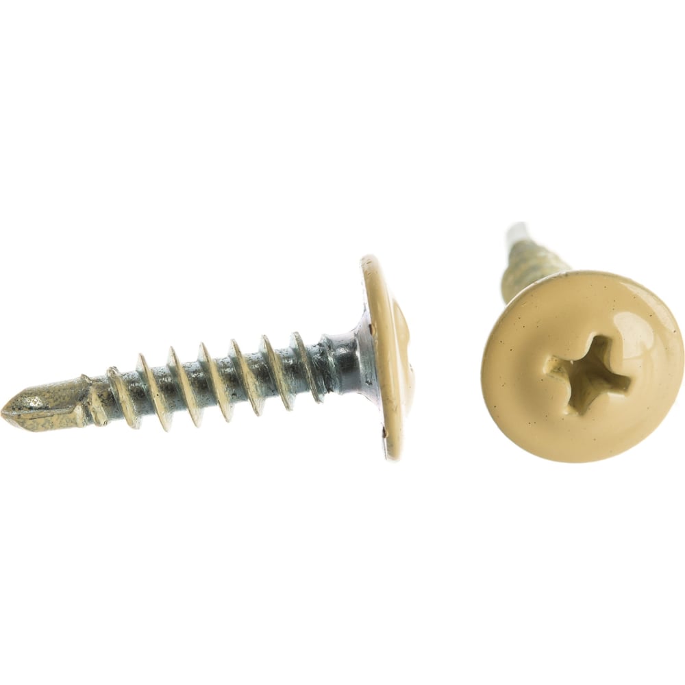 Изображение товара Крашеный саморез с пресс-шайбой со сверлом КВАДРА 4.2x19 мм, RAL 1014, уп. 20 шт. 101419220812