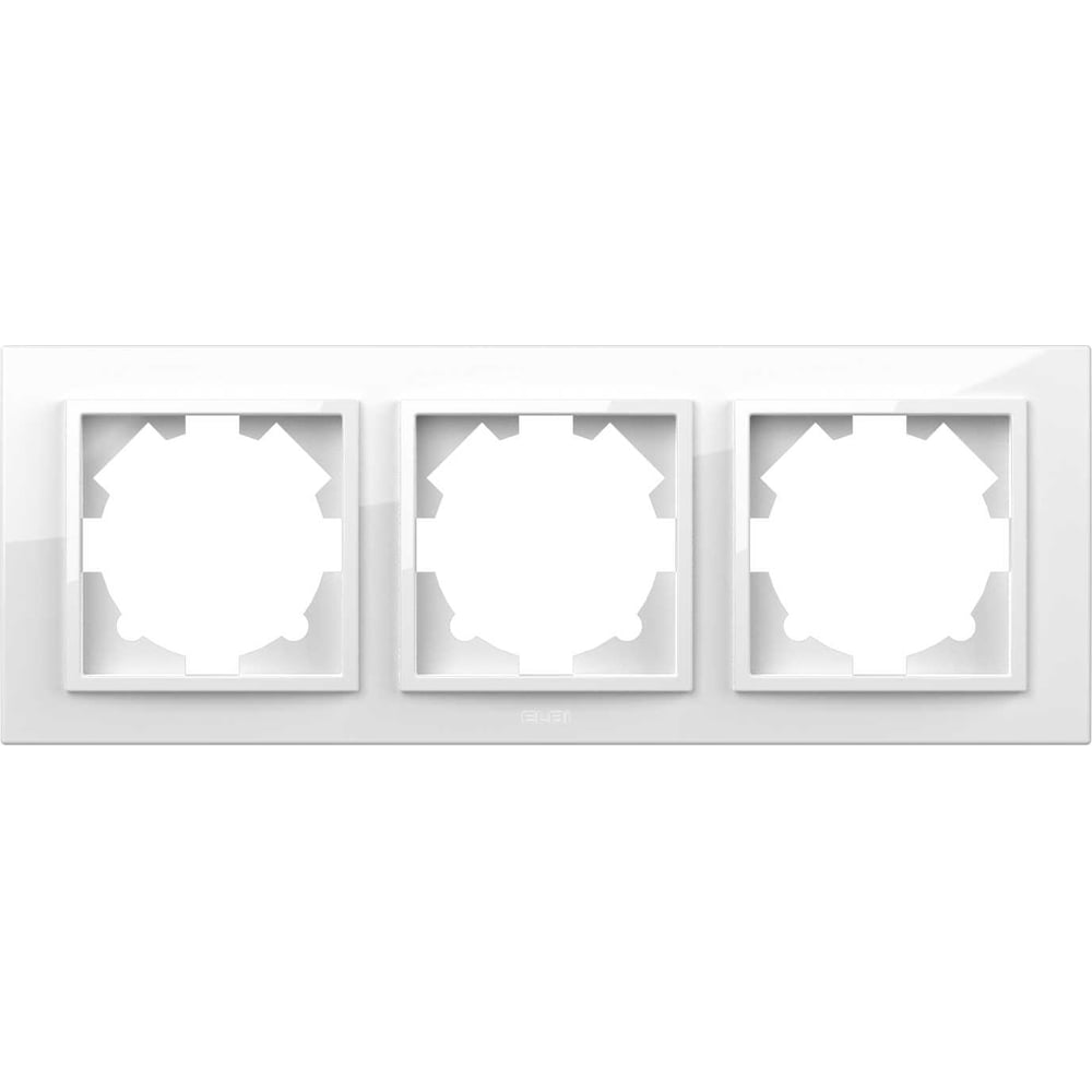 Изображение товара Рамка Elbi Zena Белоснежный, 3 поста, пластиковая, IP20, для кабель-каналов