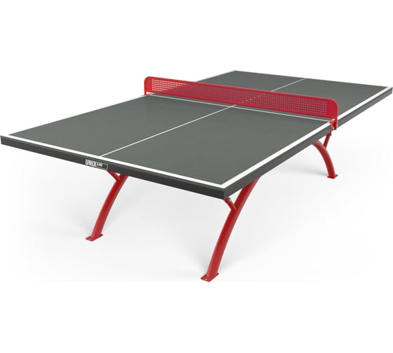 Изображение товара Антивандальный теннисный стол UNIXline 14 мм, SMC, Grey/Red TTS14ANVGYRD