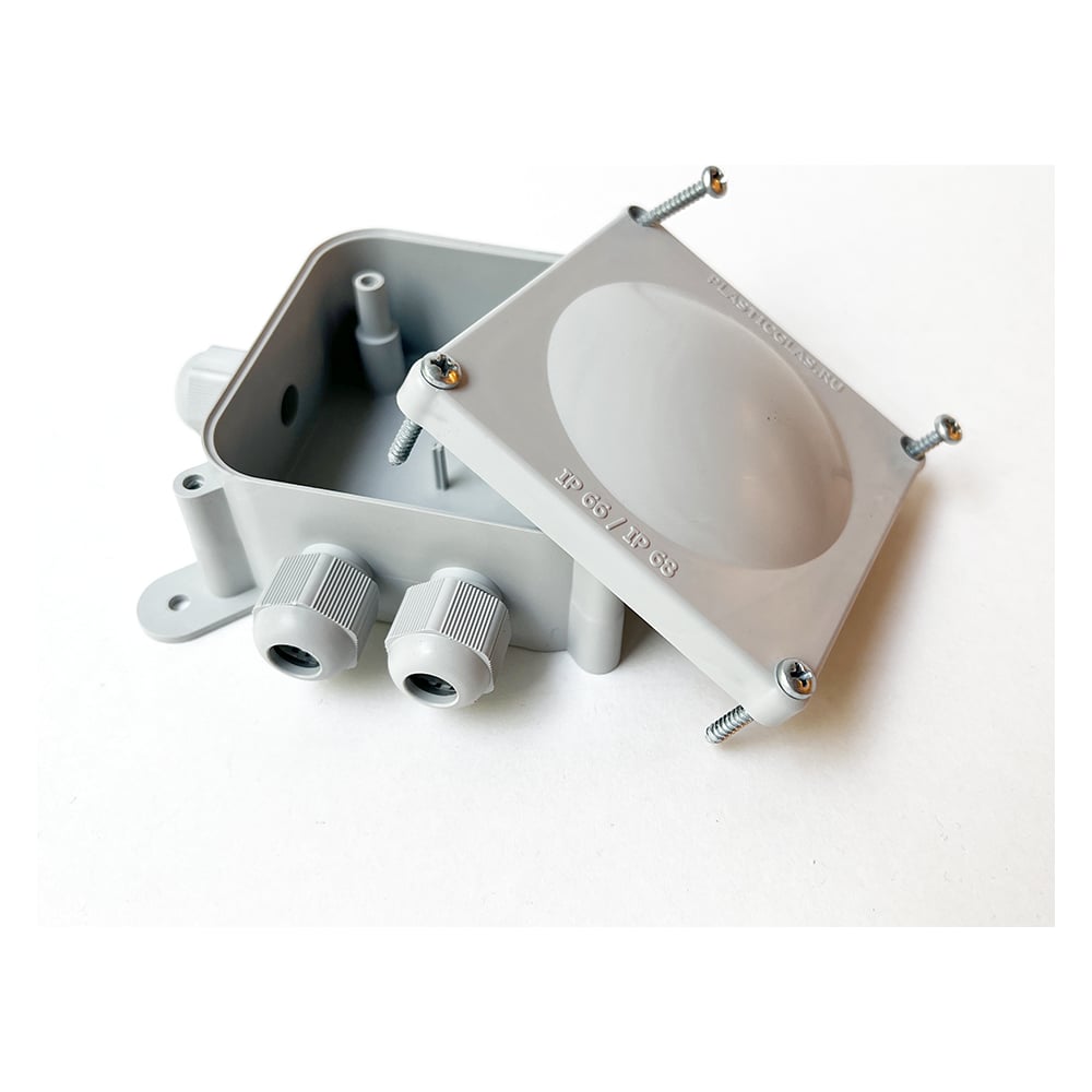 Изображение товара Монтажная коробка Plasticglas IP66/IP68 с гермовводами PG9x4