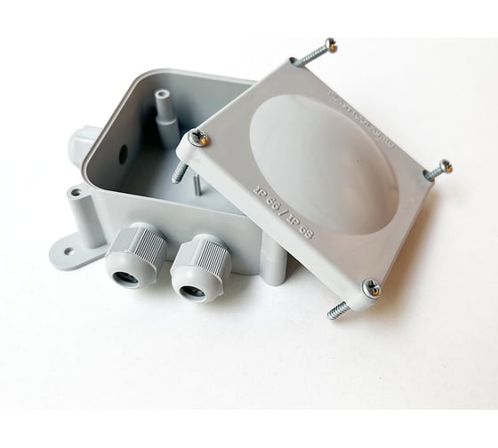 Изображение товара Монтажная коробка Plasticglas IP66/IP68 с гермовводами PG9x4 КМ767635-00-03-08-03