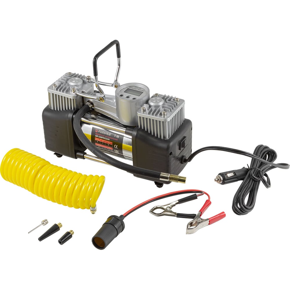 Изображение товара Компрессор поршневой автомобильный Forsage 12V F-98(30183) с цифровым дисплеем