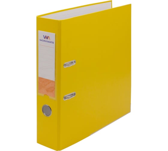 Изображение товара Папка-регистратор WORKMATE 75 мм, ПВХ, желтая, с металлической окантовкой 15-5586