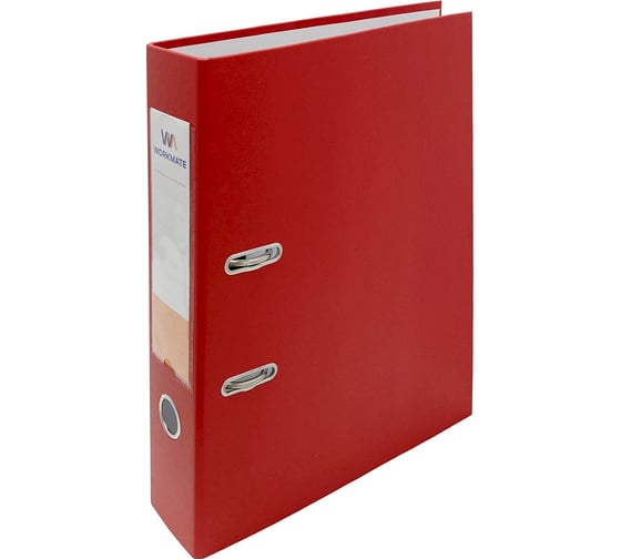 Изображение товара Папка-регистратор WORKMATE 75 мм, ПВХ, красная, без металлической окантовки 15-5588