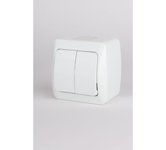 Изображение товара Выключатель двухклавишный ELBI Alsu 7 белый 504-010200-202