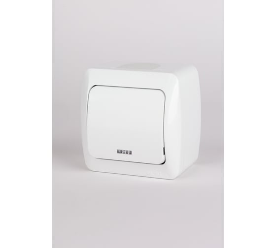 Изображение товара Выключатель одноклавишный с подсветкой ELBI Alsu 7 белый 504-010200-201