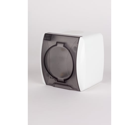 Изображение товара Розетка Elbi Alsu 7 белый с крышкой и заземлением 504-010215-218