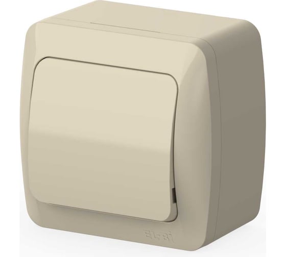 Изображение товара Выключатель одноклавишный ELBI Alsu 7 кремовый 504-010300-200