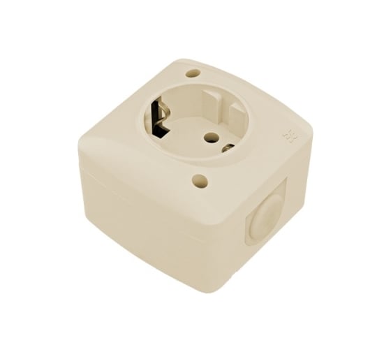 Изображение товара Розетка Elbi Alsu 7 кремовый с заземлением 504-010300-217