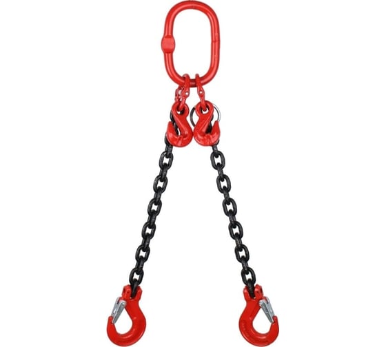 Изображение товара Строп цепной CERTEX 2СЦ 1.6 т, 2000 мм, с крюками укротителями 2СЦL 1,6/2000