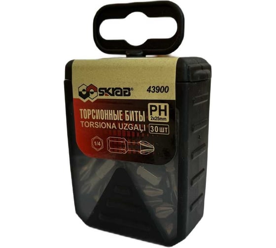 Изображение товара Биты торсионные (30 шт; PH2; 25 мм) SKRAB 43900