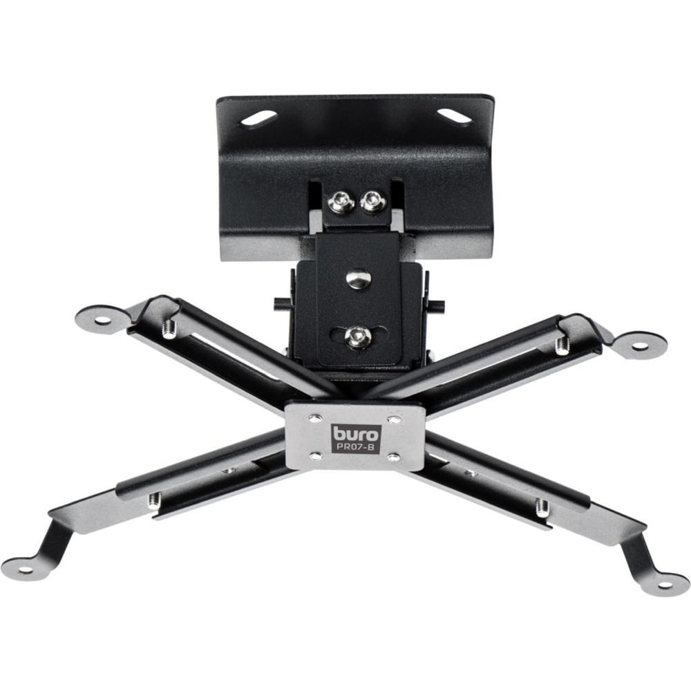 Изображение товара Кронштейн для проектора BURO PR07-B потолочный черный поворот и наклон 12 кг