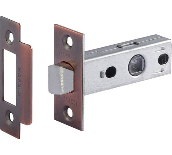 Изображение товара Дверная защелка НОРА-М С-45 AC старая медь 12140