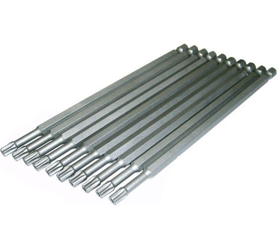 Изображение товара Биты торсионные с отверстием TORX (10 шт; Т10H; 150 мм) SKRAB 43530