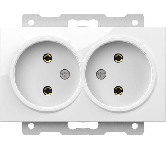 Изображение товара Розетка 2-я Elbi Zena Vega белоснежный без заземления M+K 609-015600-908