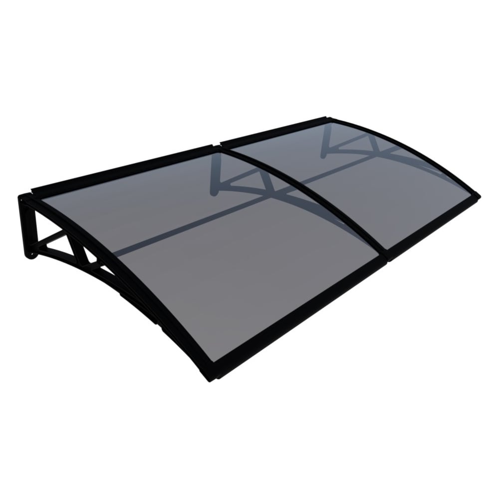 Изображение товара Защитный козырек ВПМ усиленный профиль из поликарбоната черный 2200 мм