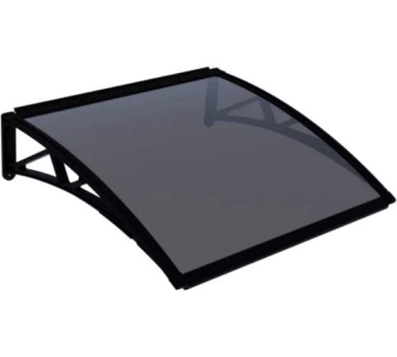 Изображение товара Козырек (навес) защитный ВПМ одинарный, черный, ПК сотовый темный 6 мм 6189105