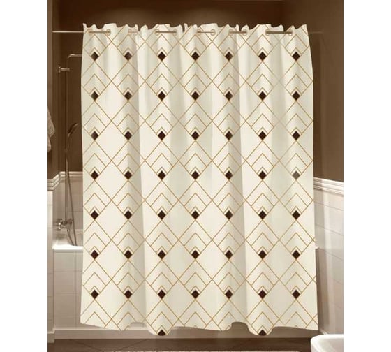 Изображение товара Занавеска для ванной комнаты MY SPACE Chicago 180x180 см, полиэстер, 10 люверсов PR180180042