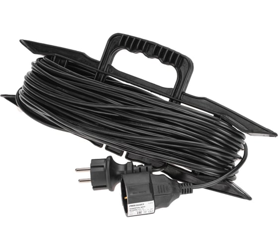 Изображение товара Удлинитель-шнур на рамке PROconnect ПВС 3x0,75мм², 30м, с заземлением, 6А, 1300Вт, IP20, черный 13-4915