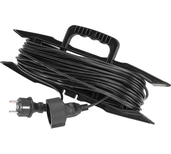 Изображение товара Удлинитель-шнур на рамке PROconnect ПВС 3x0,75мм², 20м, с заземлением, 6А, 1300Вт, IP20, черный 13-4914