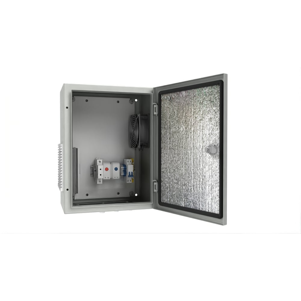 Изображение товара Уличный термошкаф с обогревом и вентиляцией АМАДОН внешние габариты, мм: Ш300 х В400 х Г210 ТШВ132-304021-ST