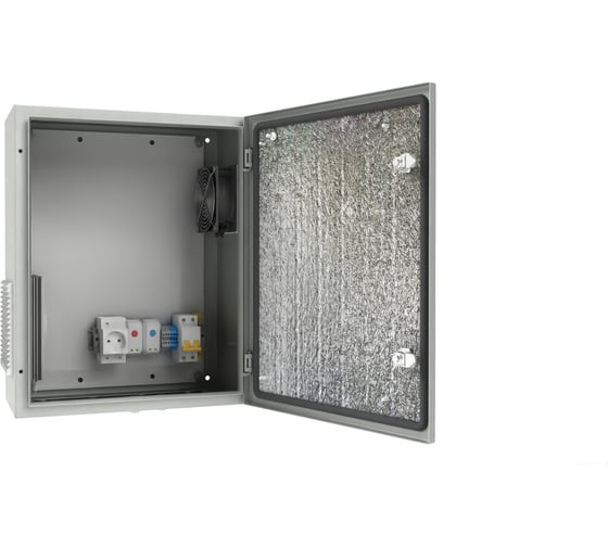 Изображение товара Уличный термошкаф с обогревом и вентиляцией АМАДОН внешние габариты, мм: Ш400 х В500 х Г210 ТШВ132-405021-ST