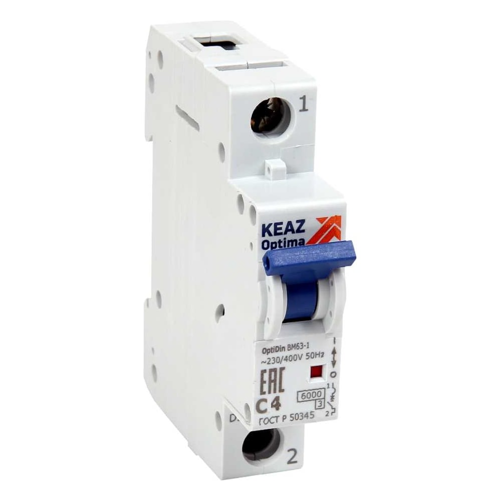 Изображение товара Автоматический выключатель OptiDin BM63-1C32-УХЛ3-КЭАЗ 32A IP20 для DIN-рейки
