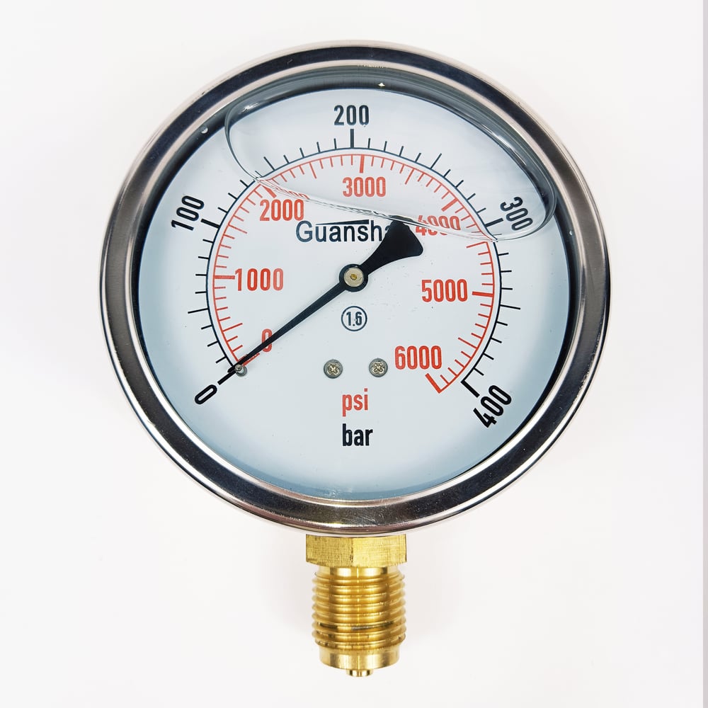 Изображение товара Манометр виброустойчивый АРКАИМ YN100Z 400Бар 100мм G1/2 Радиальный глицериновый