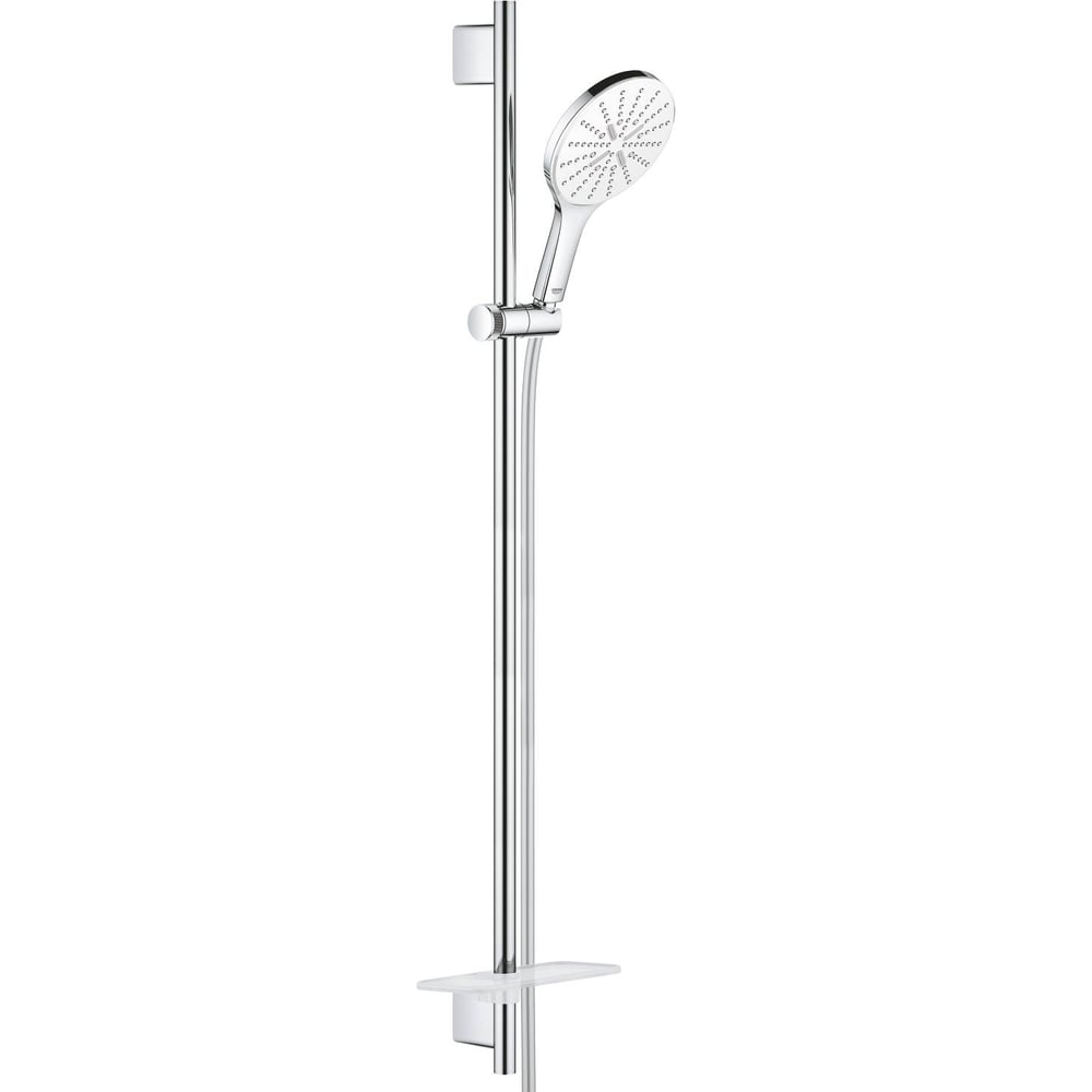 фото Душевой гарнитур grohe rainshower smartactive 150 ручной душ, душевая штанга, полочка 26594ls0