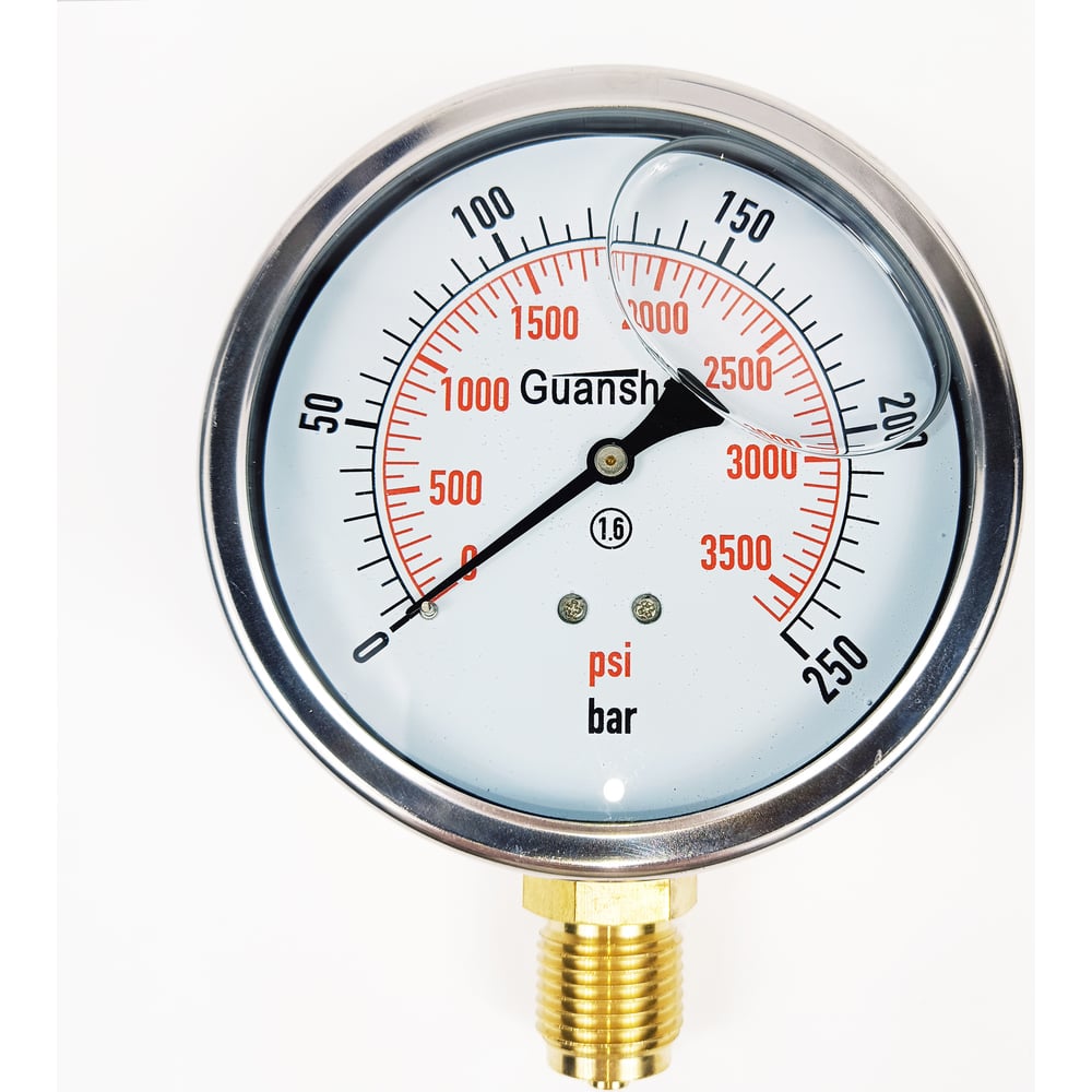 Изображение товара Манометр виброустойчивый АРКАИМ YN100ZR250D100G12 250 бар 100 мм G 1/2 радиальный